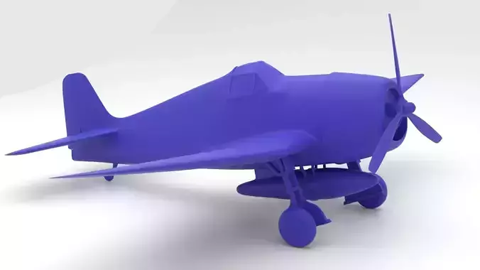 Grumman F6F Hellcat - 3d printer ready 3D print model