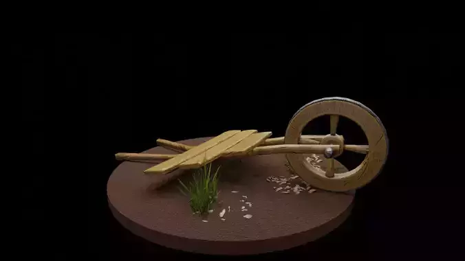 Medieval Cart 3D Model 