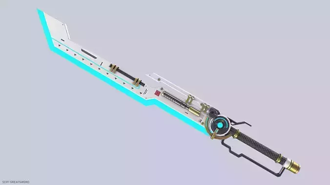 Scifi greatsword Low-poly 3D model
