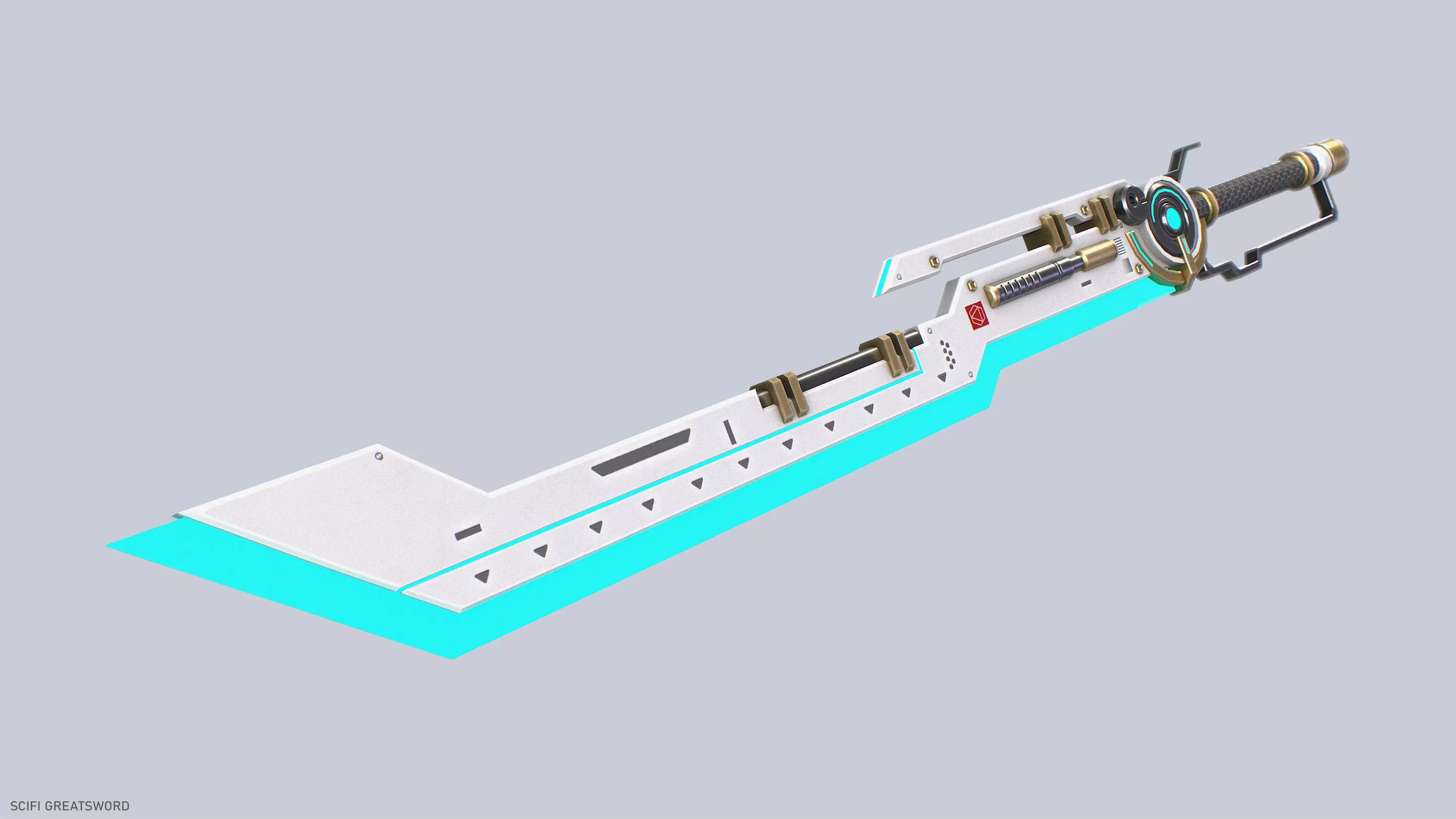 Scifi greatsword Low-poly 3D model_2