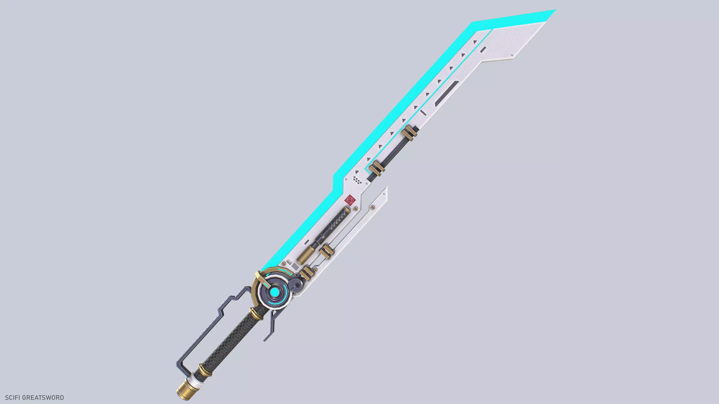 Scifi greatsword Low-poly 3D model_5