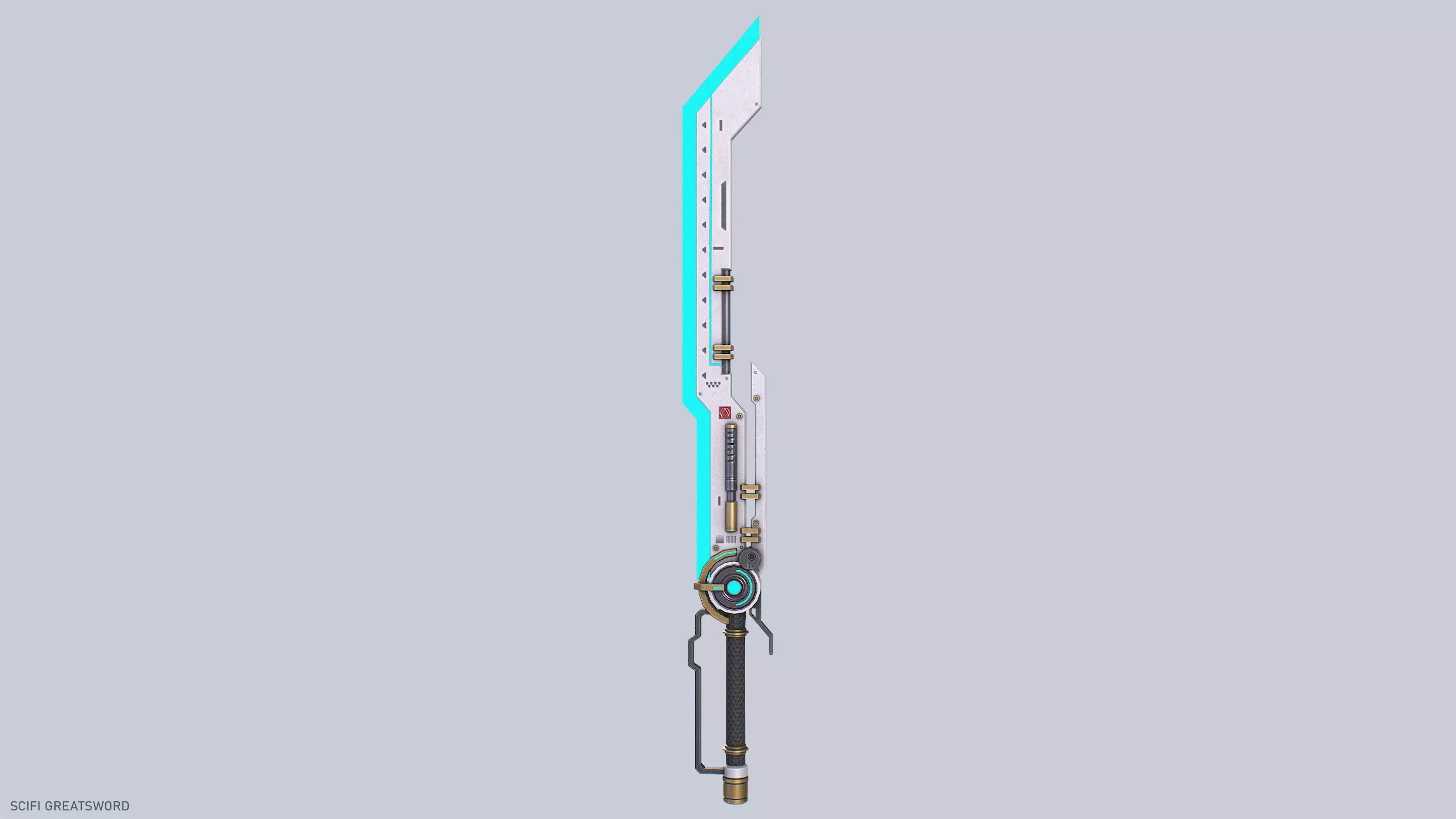 Scifi greatsword Low-poly 3D model_4