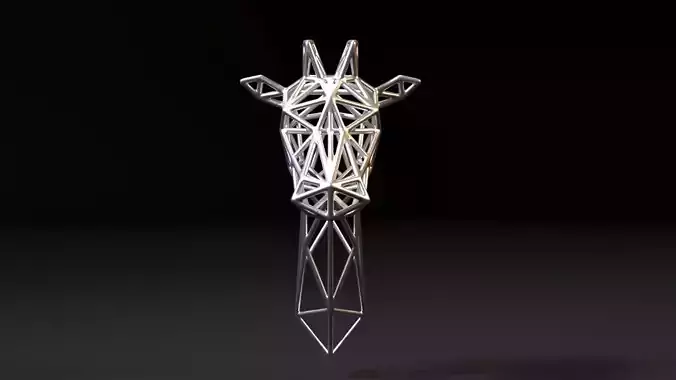 Giraffe on the wall 3D print model