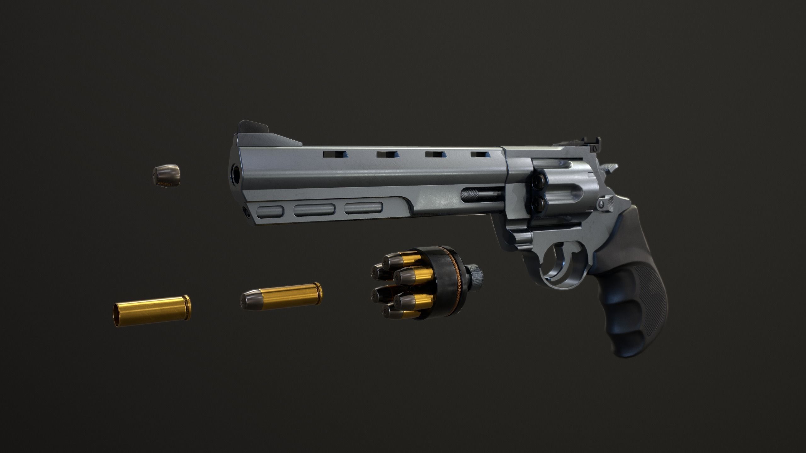 Weapons Pack Low-poly 3D model_11