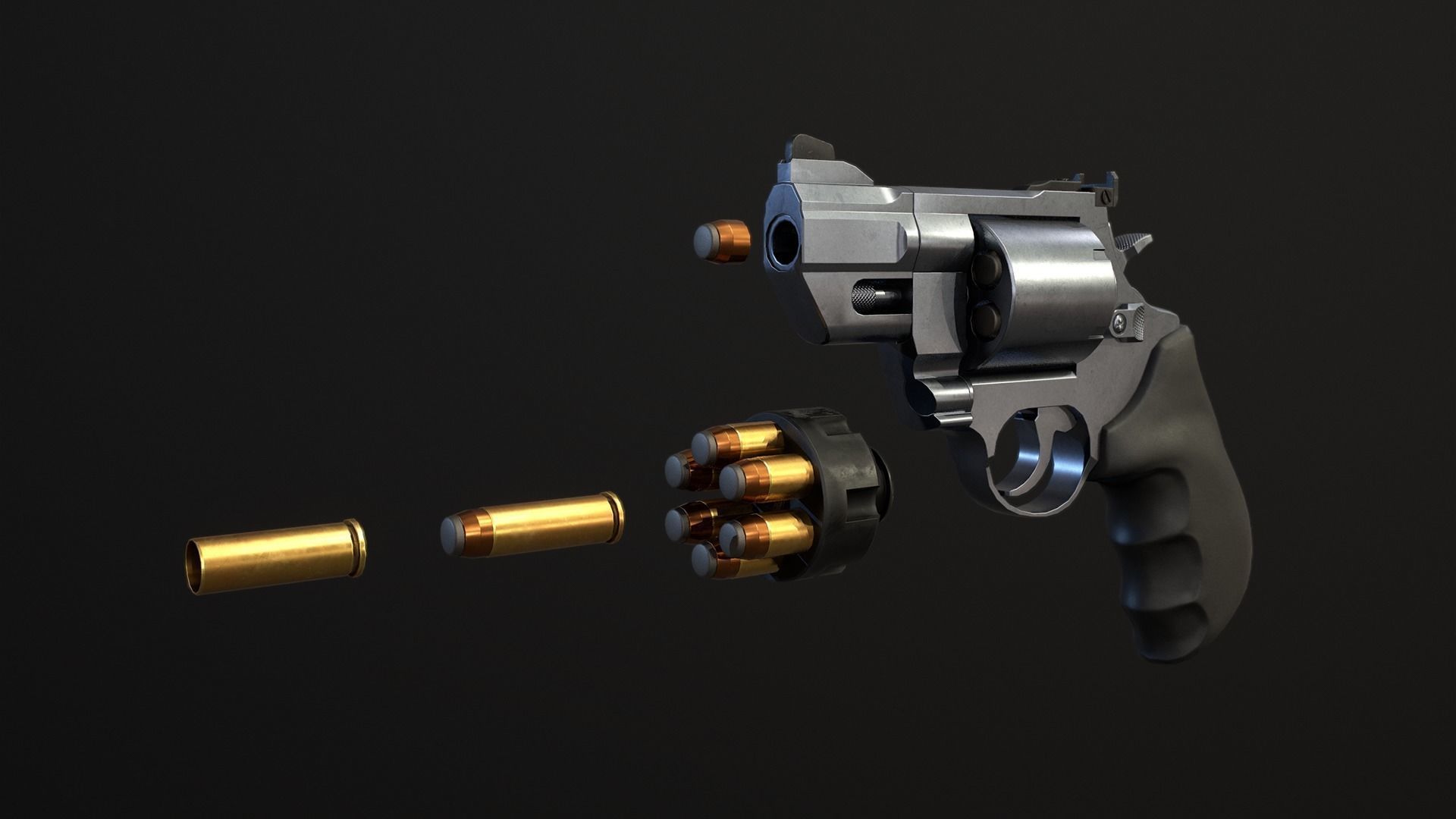 Weapons Pack Low-poly 3D model_10