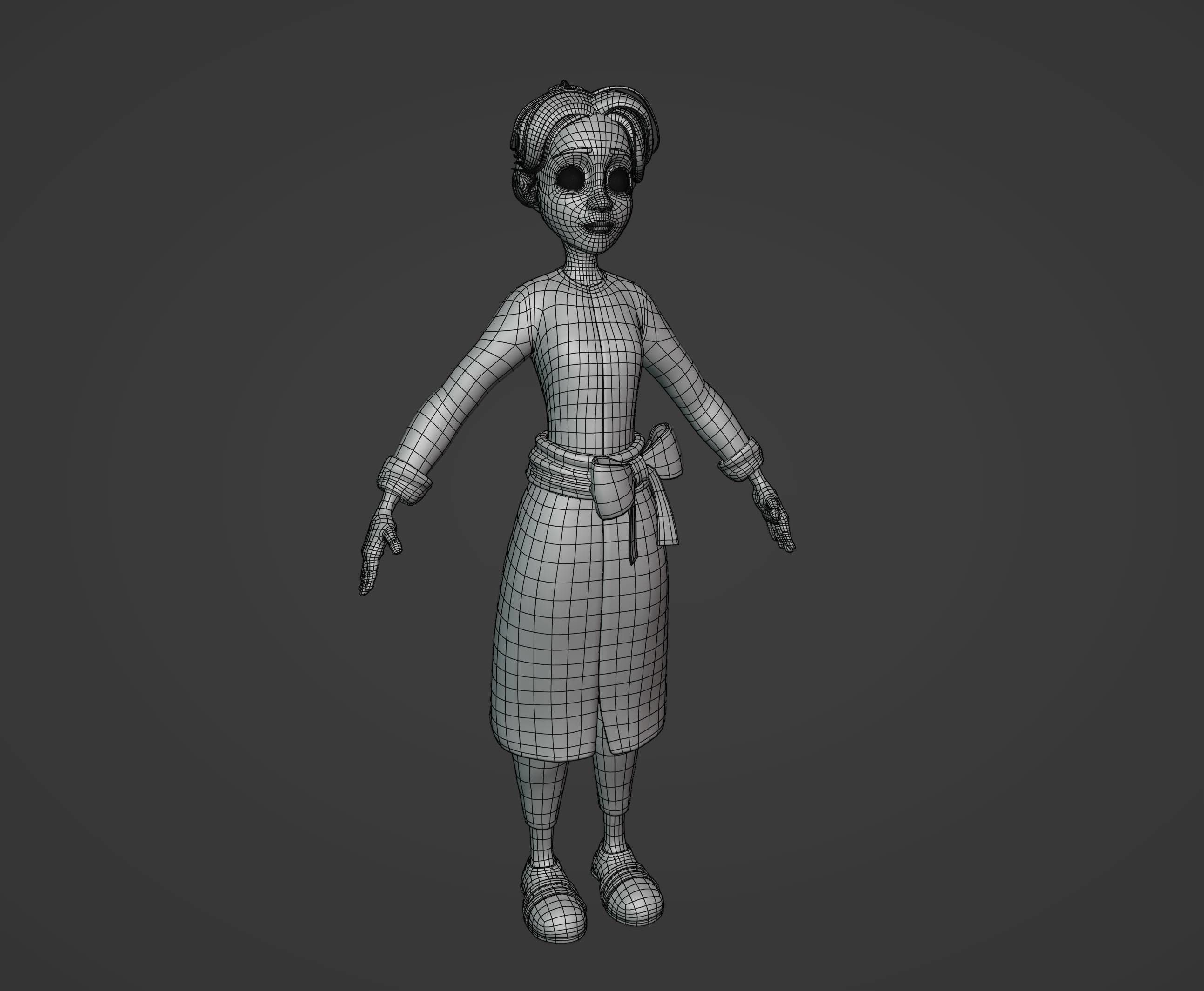 Cartoon Noola Family 6 characters Rigged 3D model_7