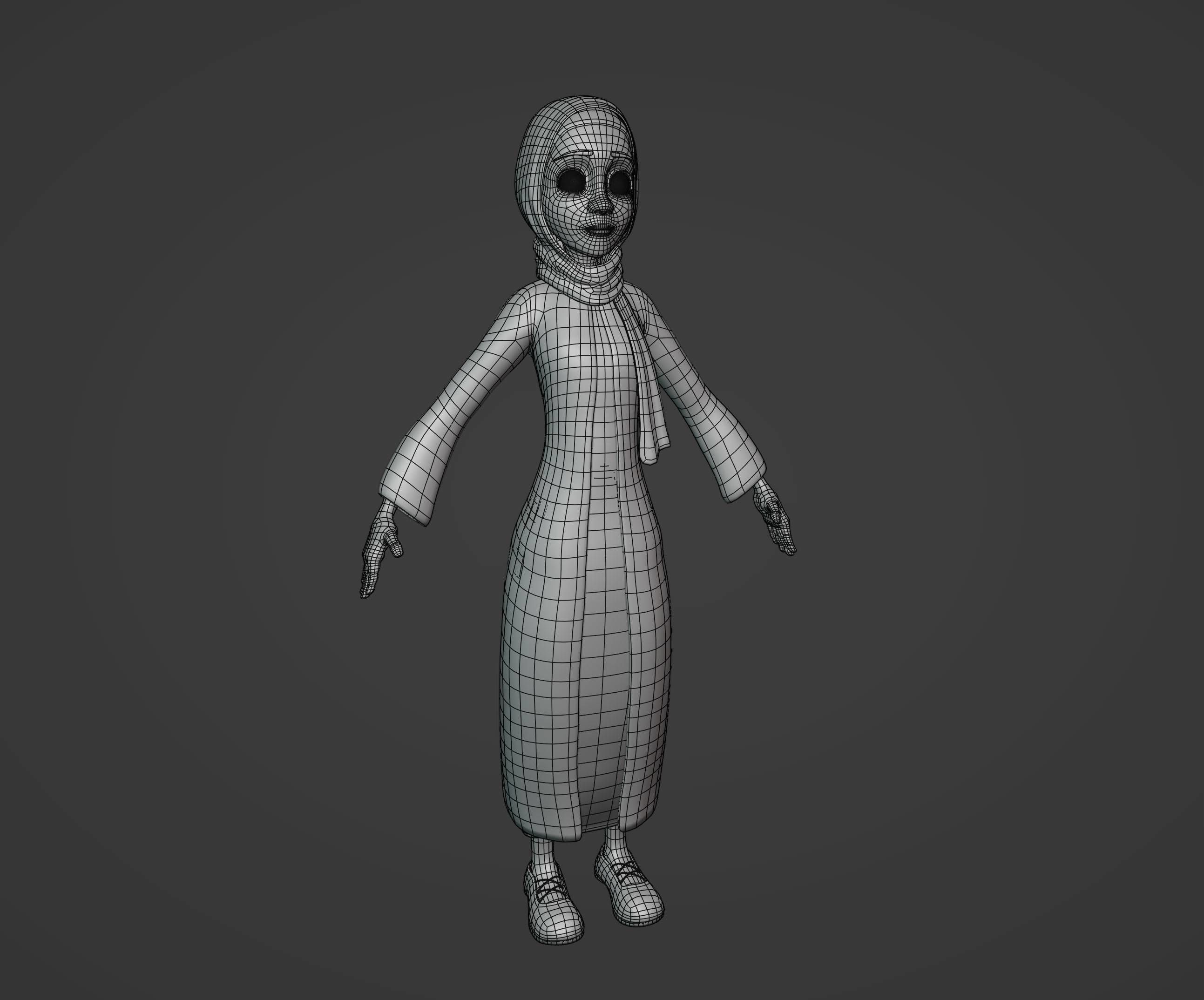 Cartoon Noola Family 6 characters Rigged 3D model_8