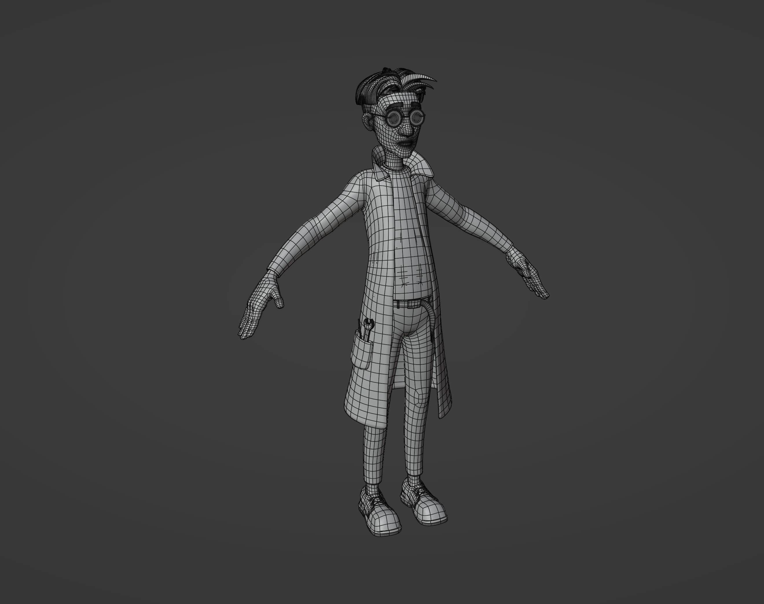 Cartoon Noola Family 6 characters Rigged 3D model_13