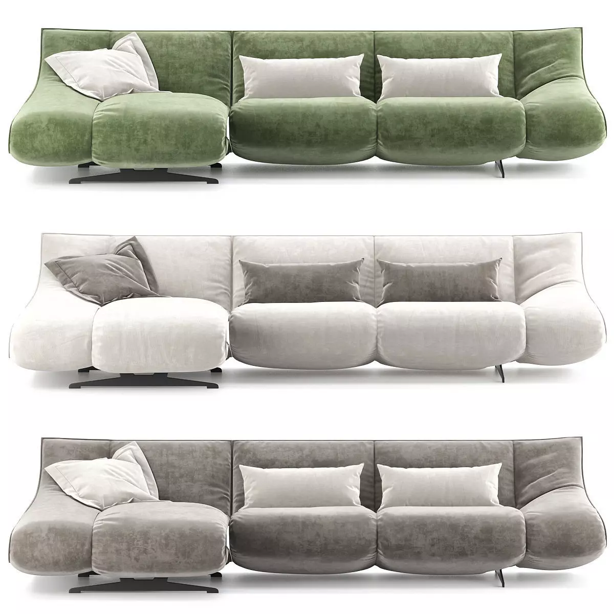 koinor mellow sofa Low-poly 3D model_0
