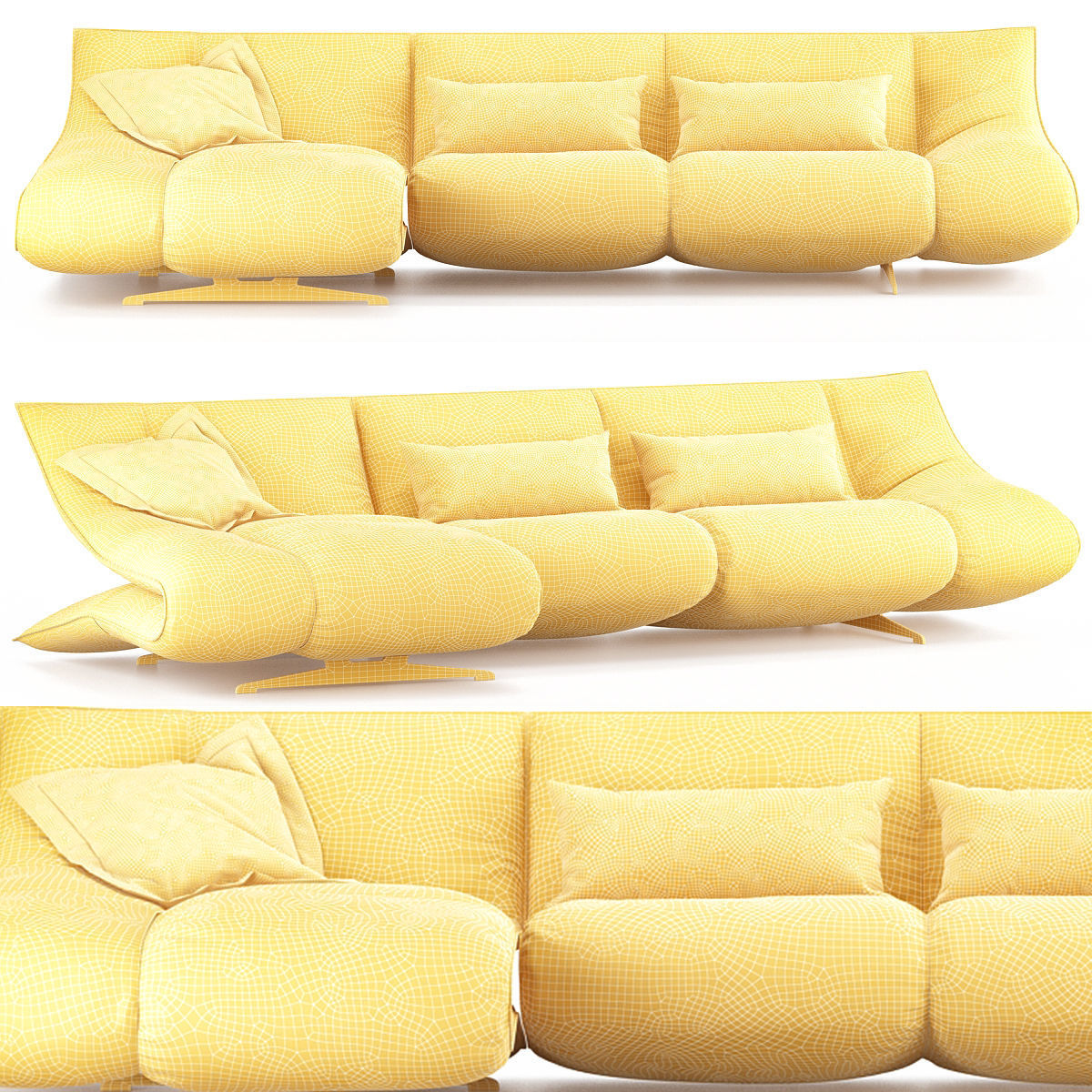 koinor mellow sofa Low-poly 3D model_2