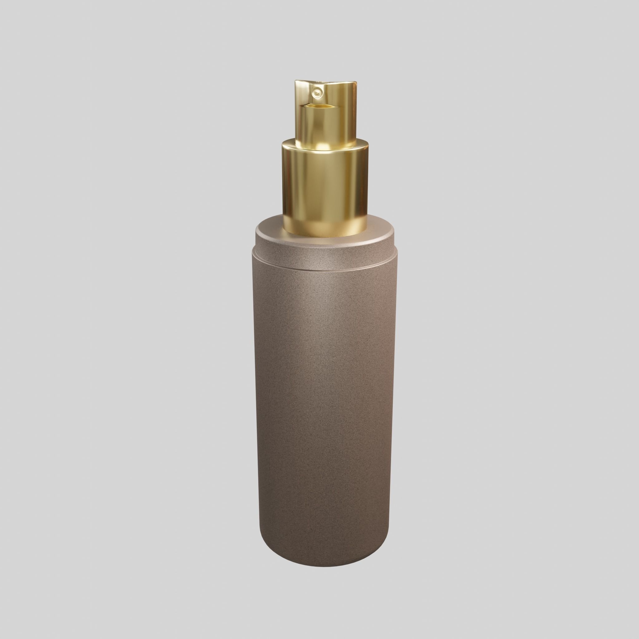 Cylinderic water spray chrome Low-poly 3D model_3