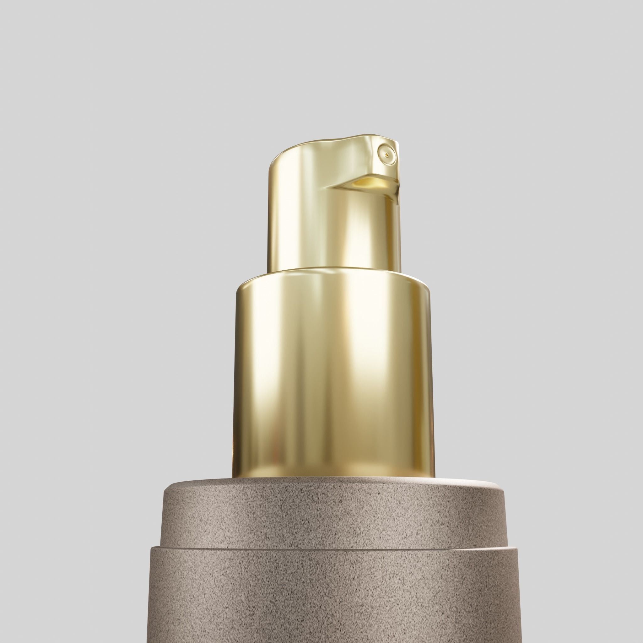 Cylinderic water spray chrome Low-poly 3D model_5