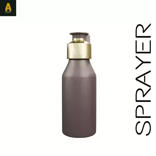 Perfume spray chrome Low-poly 3D model