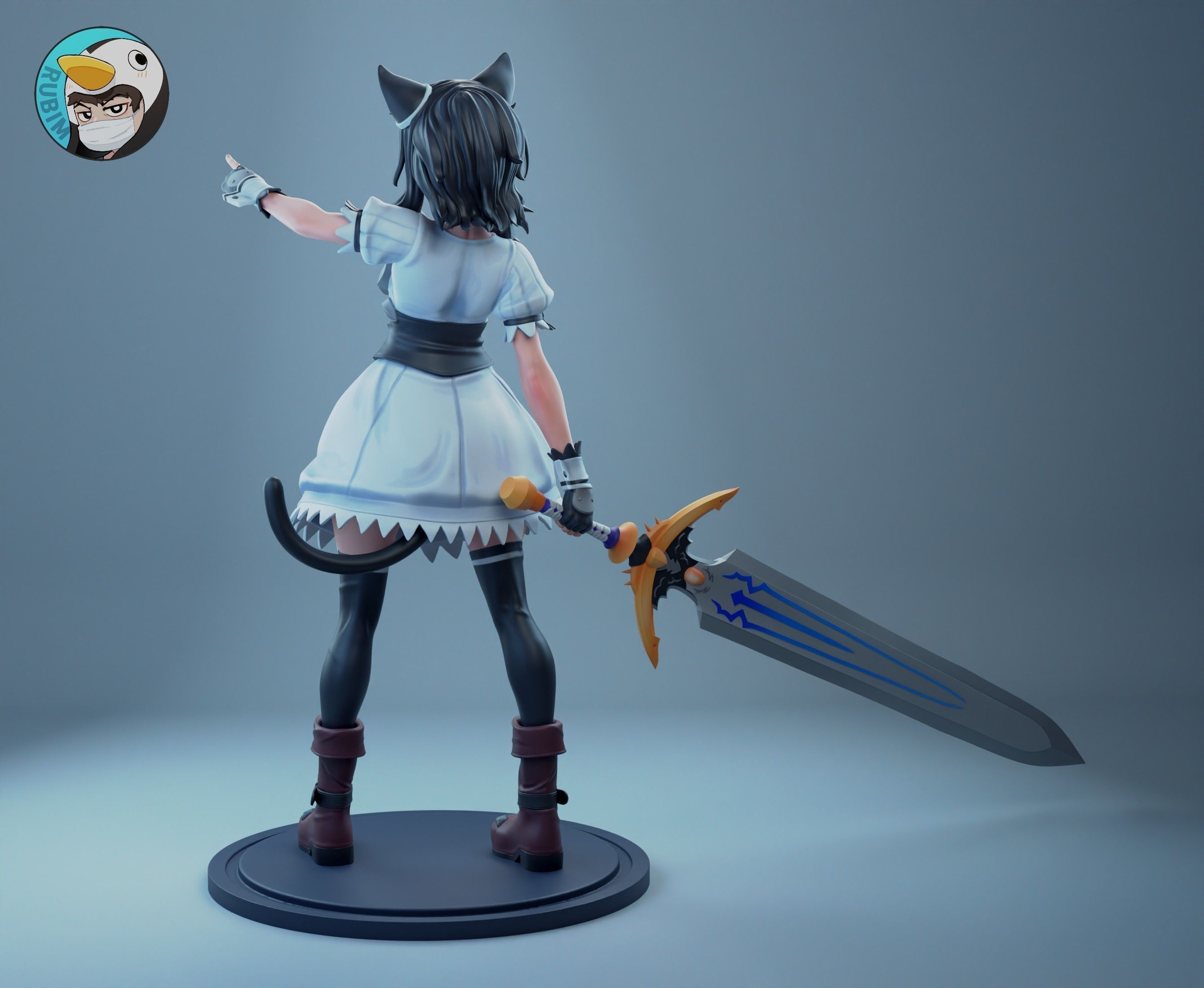 Fran- Reincarnated as a sword 3D print model_7