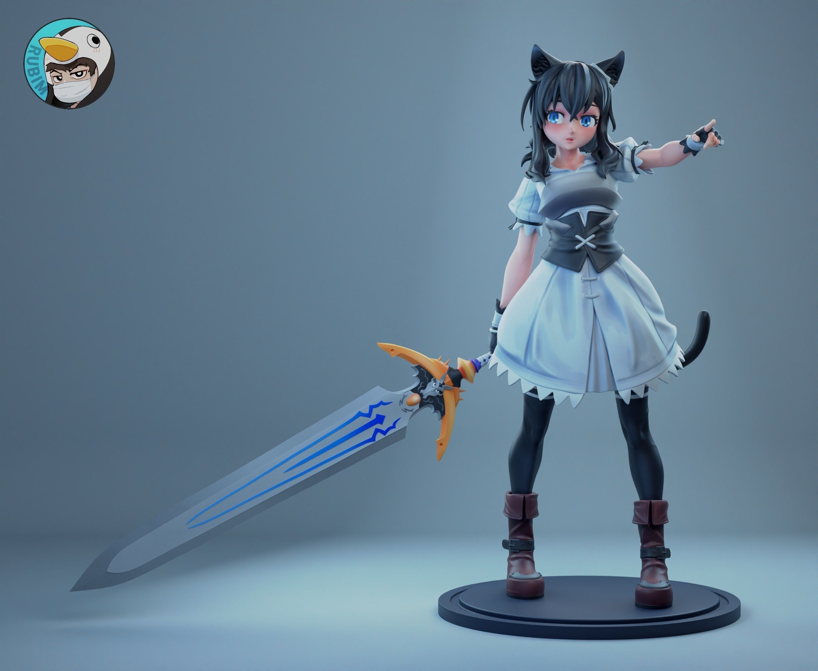 Fran- Reincarnated as a sword 3D print model_6