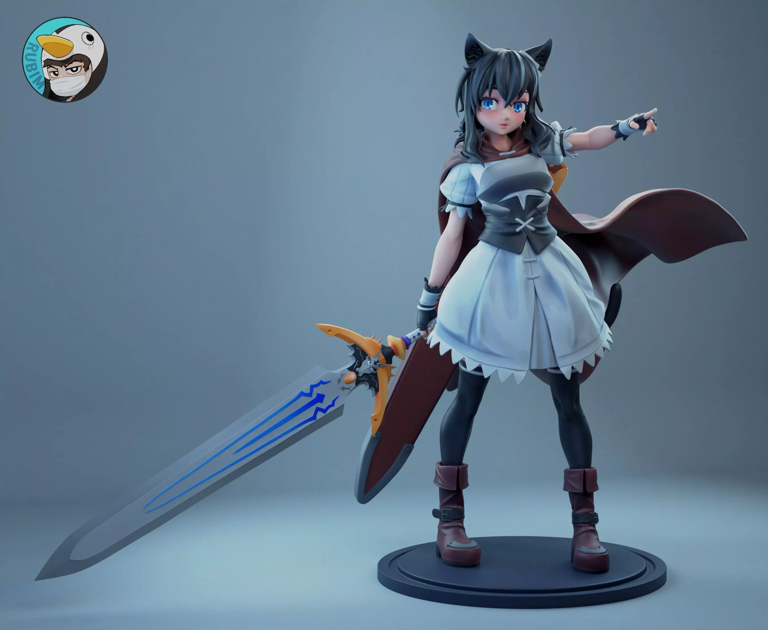 Fran- Reincarnated as a sword 3D print model_0
