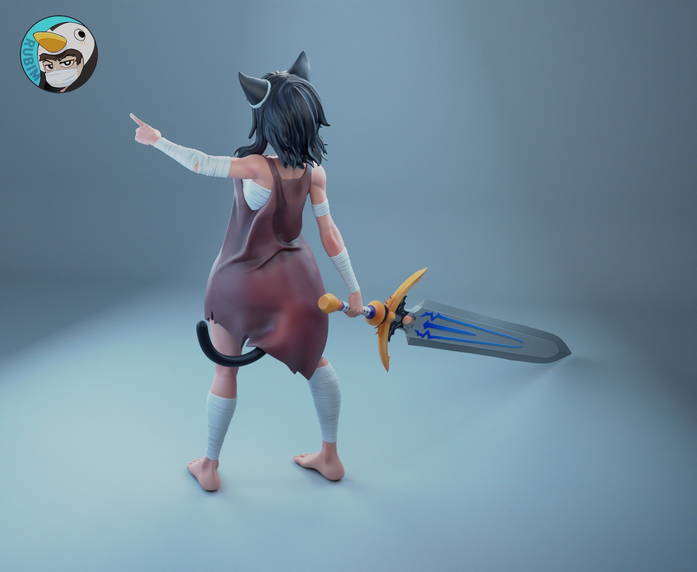 Fran- Reincarnated as a sword 3D print model_9