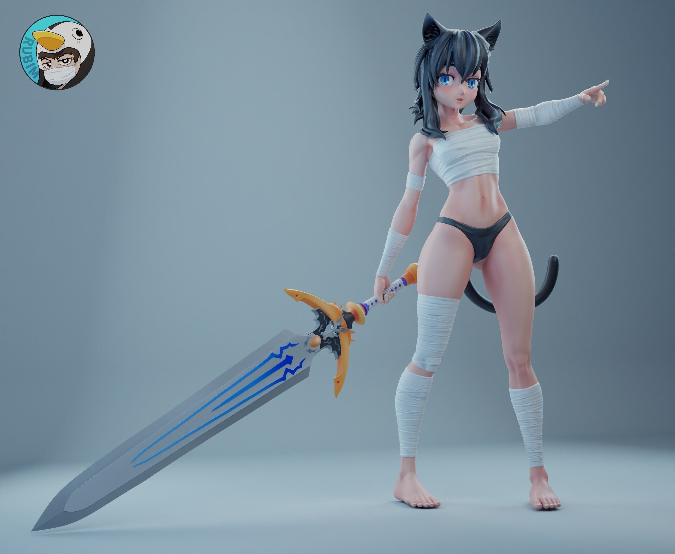 Fran- Reincarnated as a sword 3D print model_10