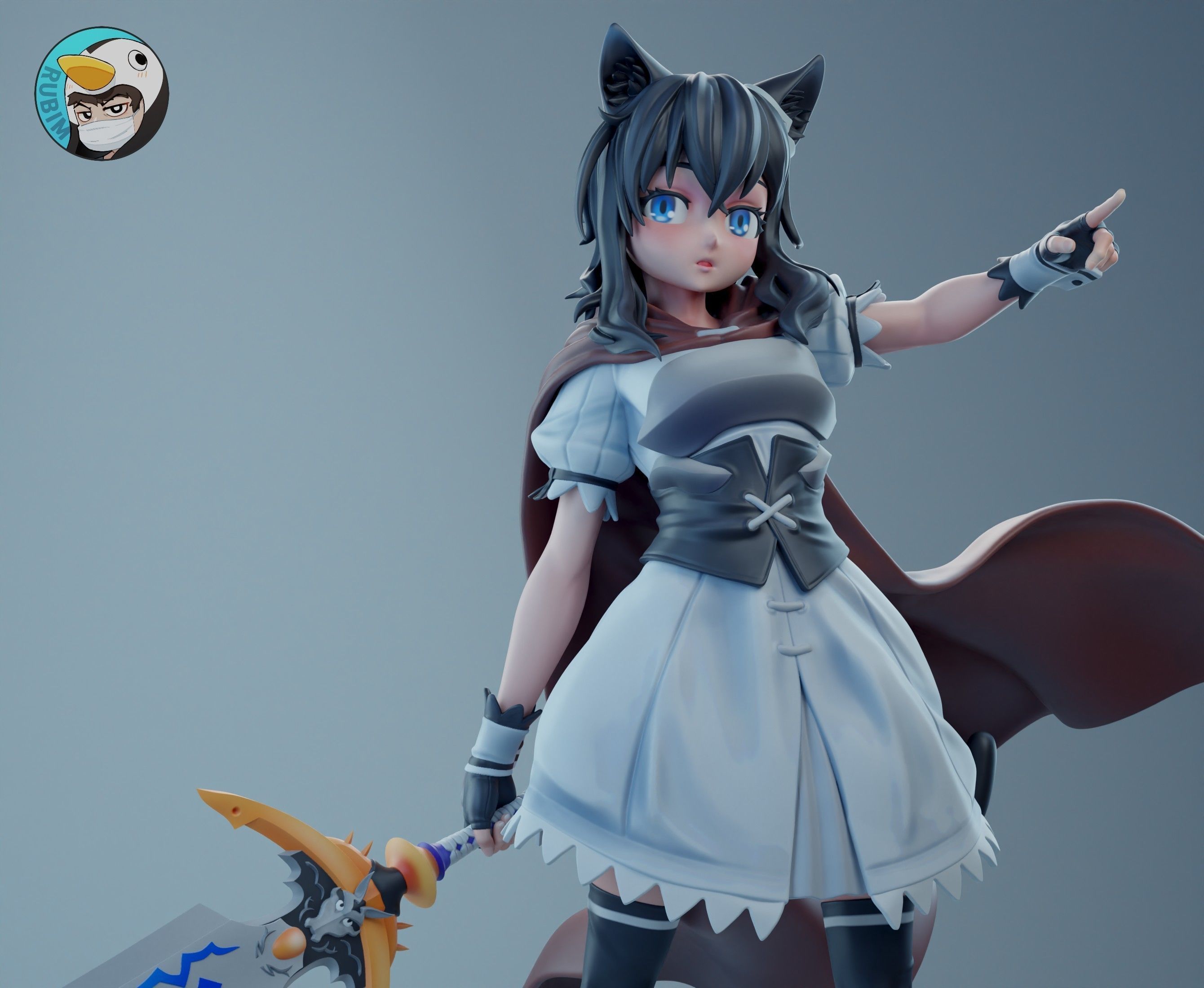 Fran- Reincarnated as a sword 3D print model_3