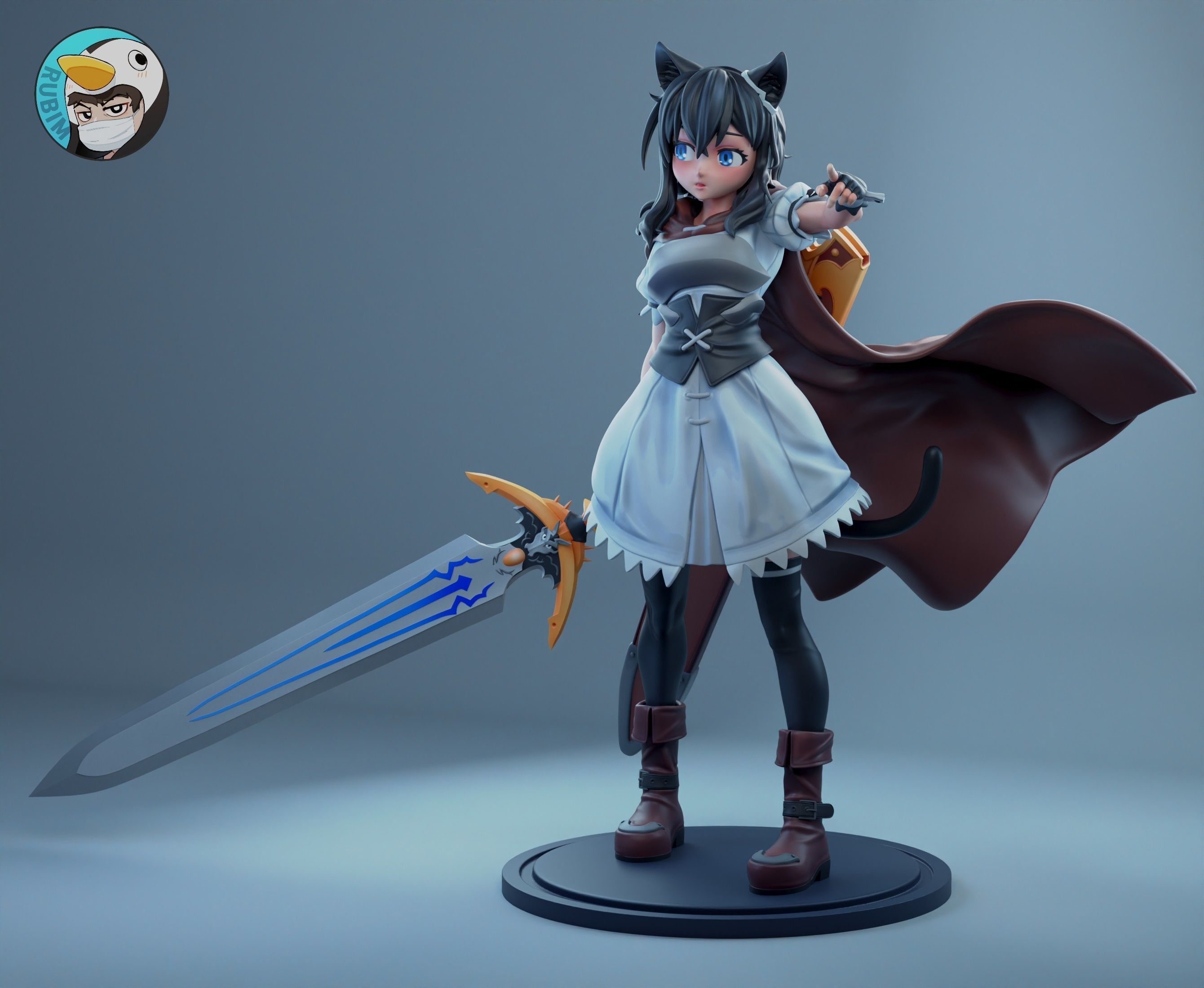 Fran- Reincarnated as a sword 3D print model_4