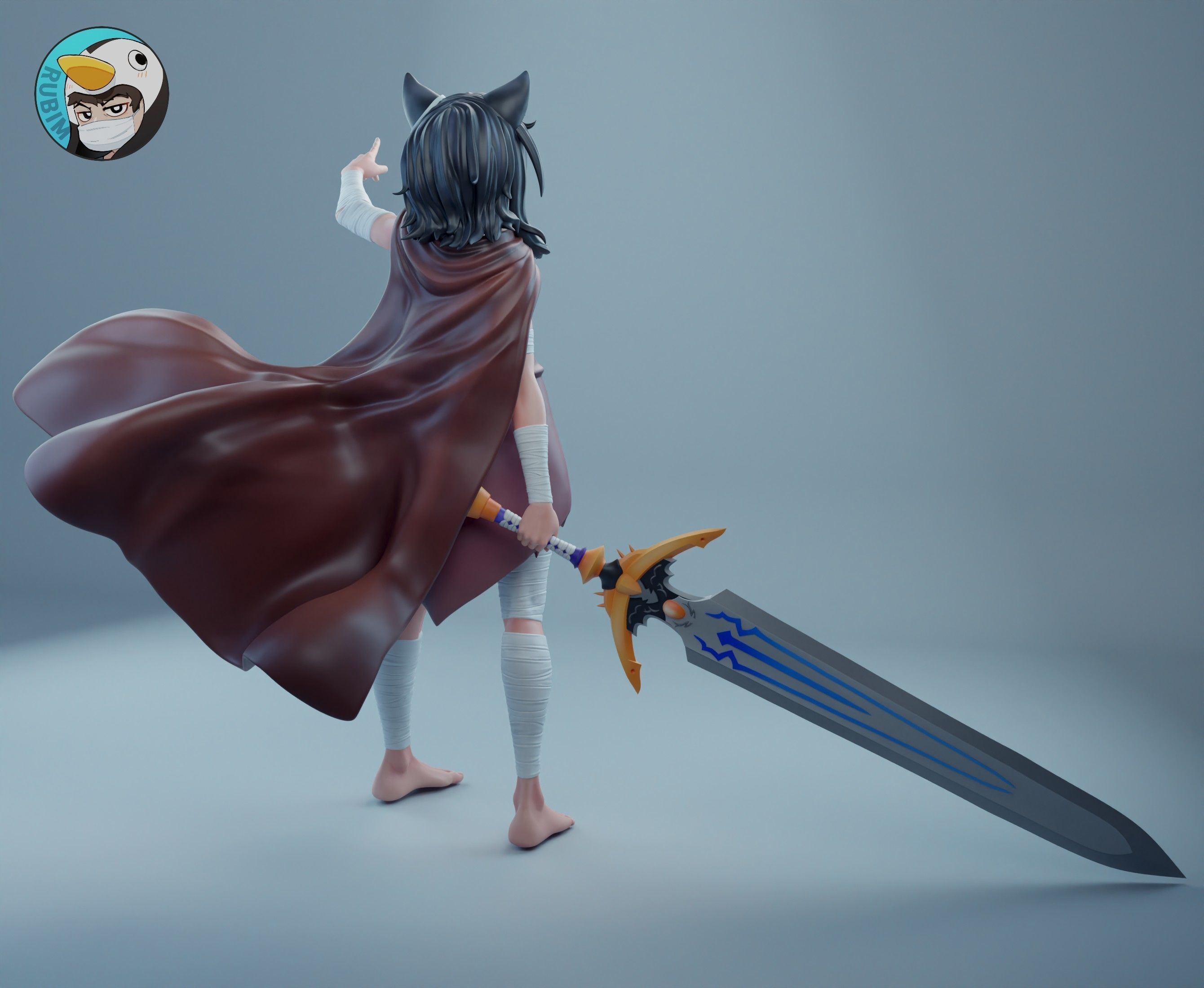 Fran- Reincarnated as a sword 3D print model_2