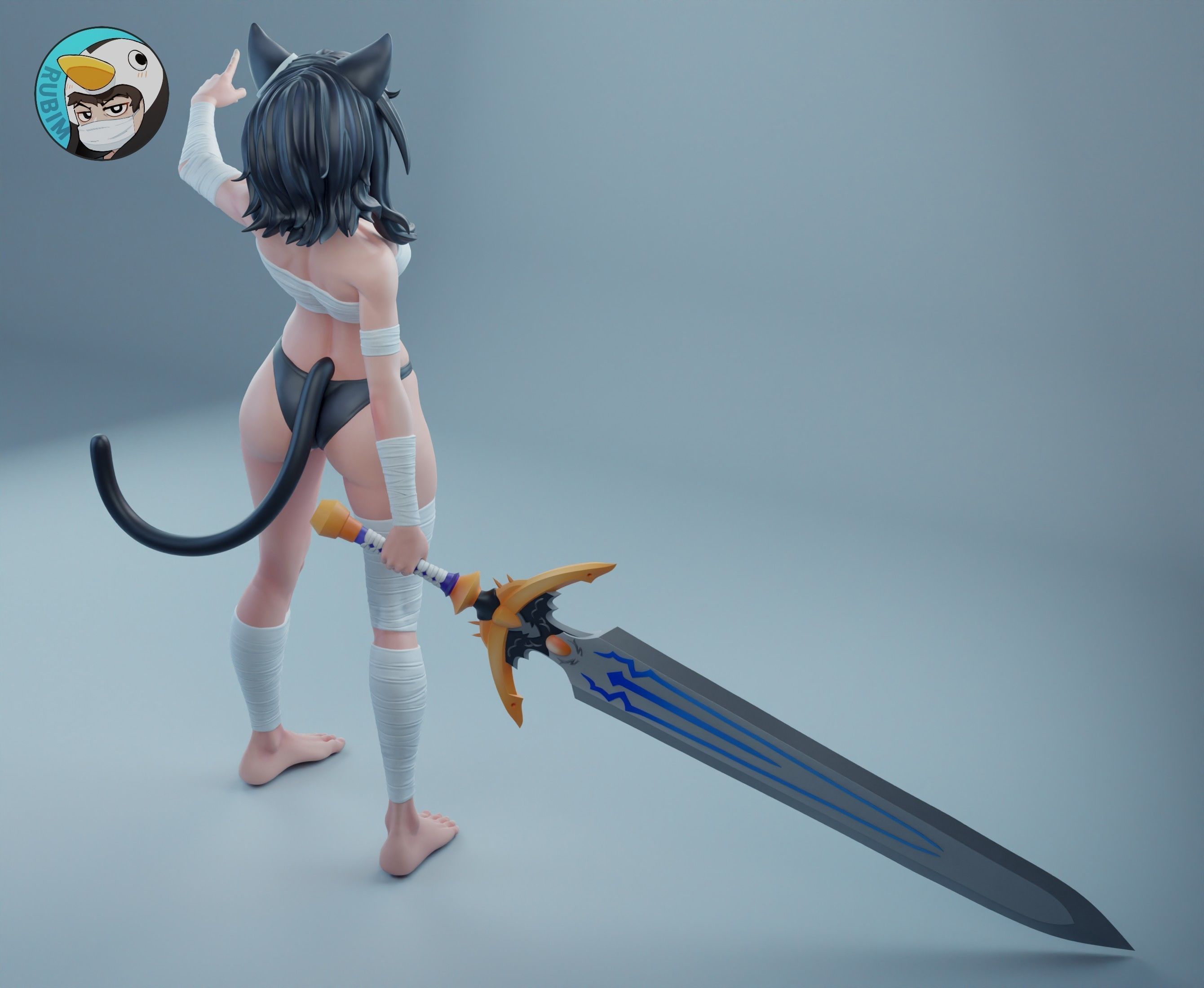 Fran- Reincarnated as a sword 3D print model_11