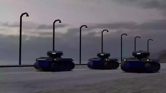 Cyber tanks 3D model