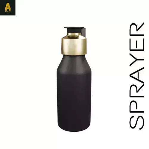 Perfume spray black Low-poly 3D model