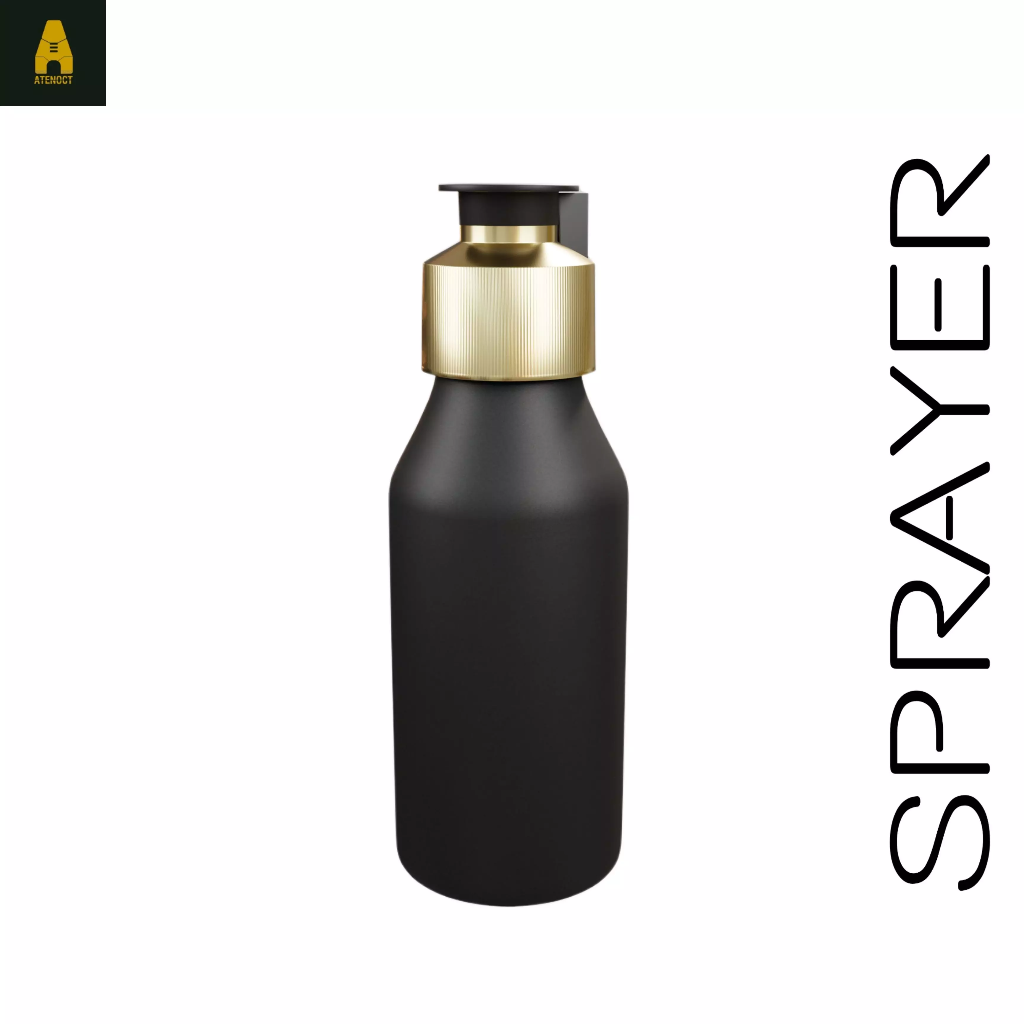 Perfume spray black Low-poly 3D model_0