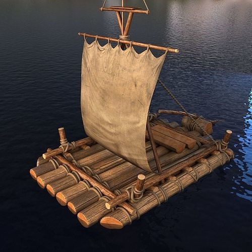 Raft stylized 3D model