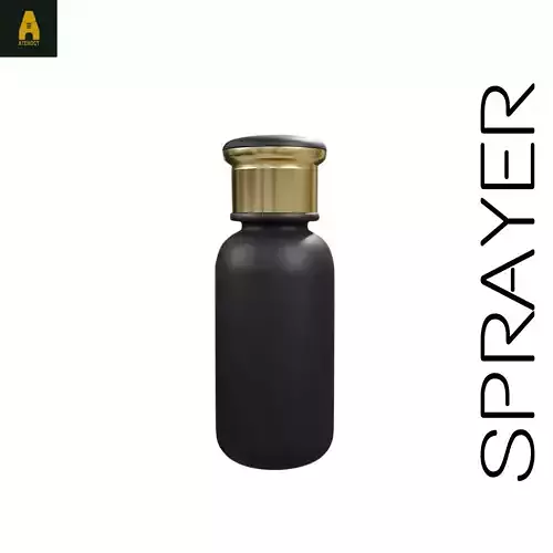 Perfume bottle black Low-poly 3D model