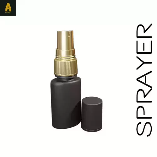 Mini spray black Low-poly 3D model