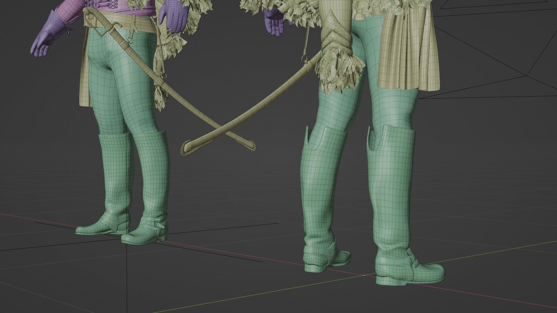 Soldier Napoleon High Rank Officer Rigged Low-poly 3D model_25
