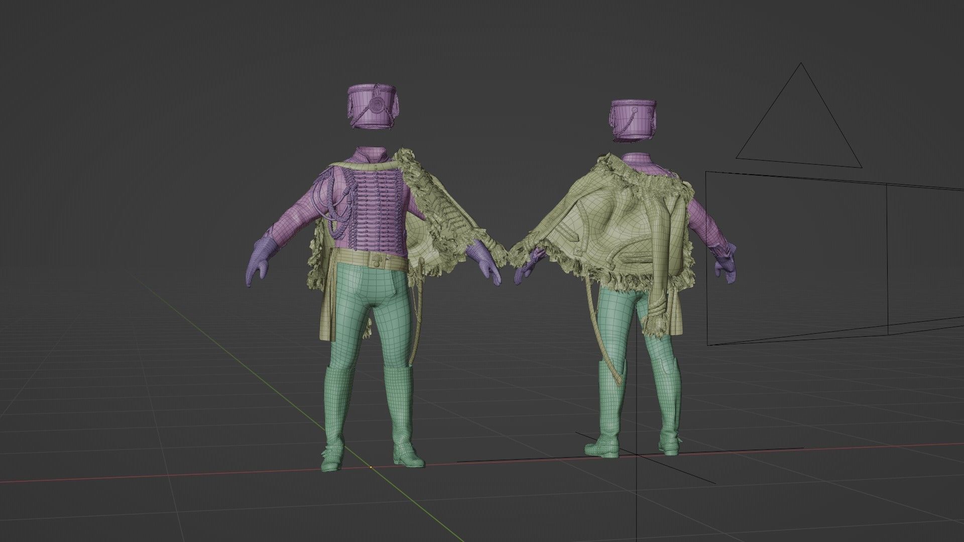 Soldier Napoleon High Rank Officer Rigged Low-poly 3D model_20