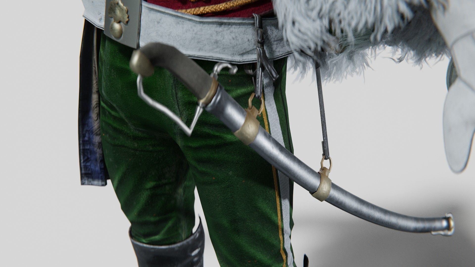Soldier Napoleon High Rank Officer Rigged Low-poly 3D model_11
