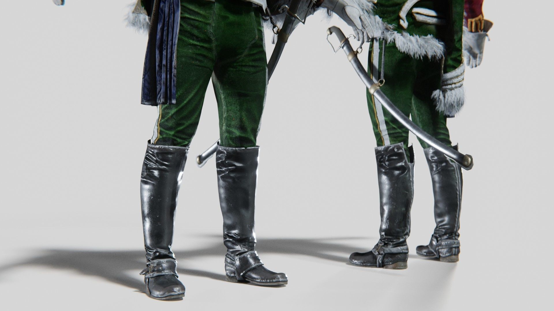 Soldier Napoleon High Rank Officer Rigged Low-poly 3D model_10