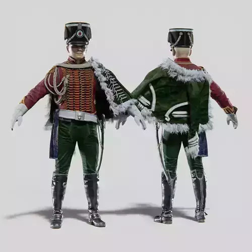 Soldier Napoleon High Rank Officer Rigged Low-poly 3D model Soldier Napoleon High Rank Officer Rigged Low-poly 3D model