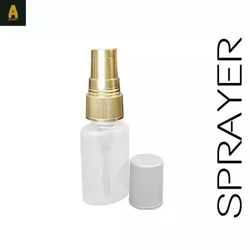 Mini spray white Low-poly 3D model