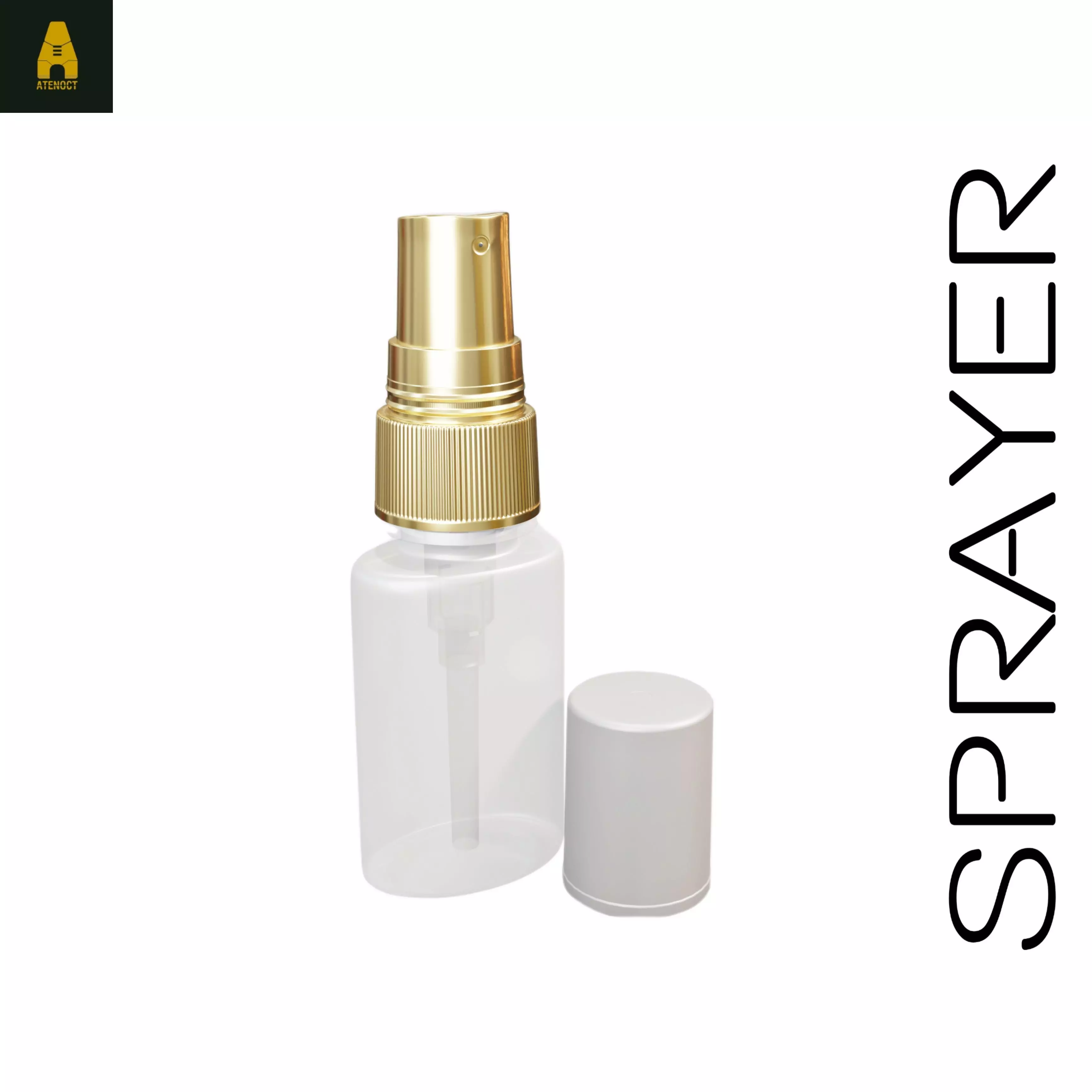 Mini spray white Low-poly 3D model_0