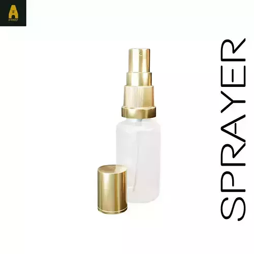 Mini spray 2 white Low-poly 3D model
