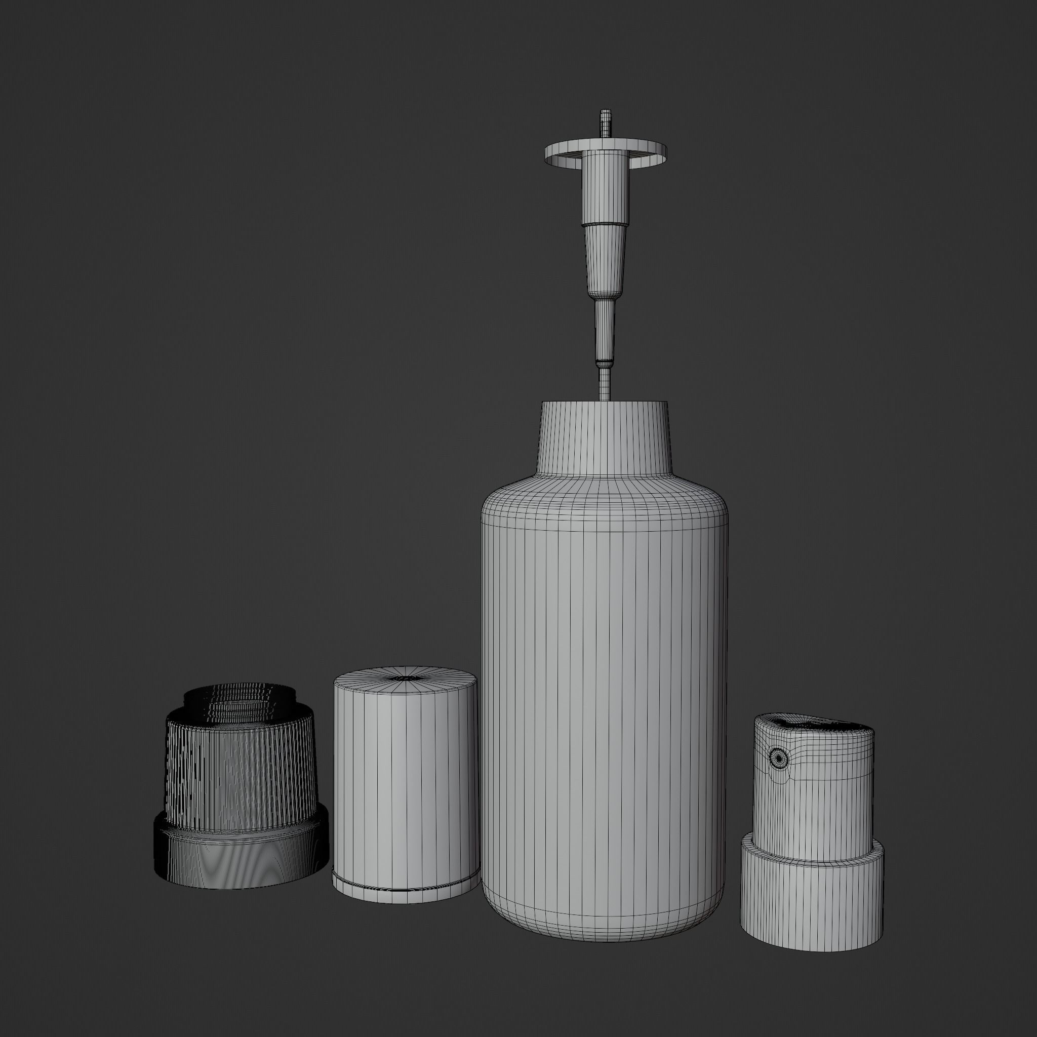 Mini spray 2 black Low-poly 3D model_7