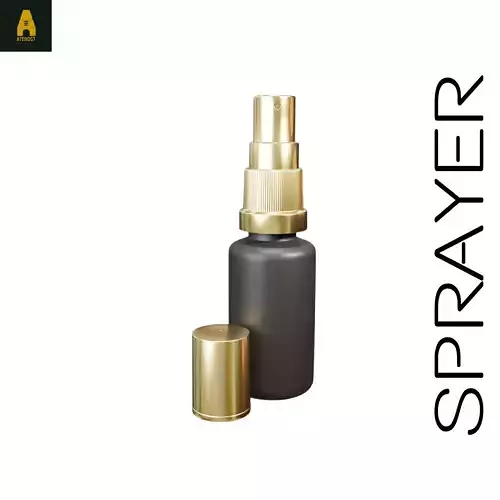 Mini spray 2 black Low-poly 3D model