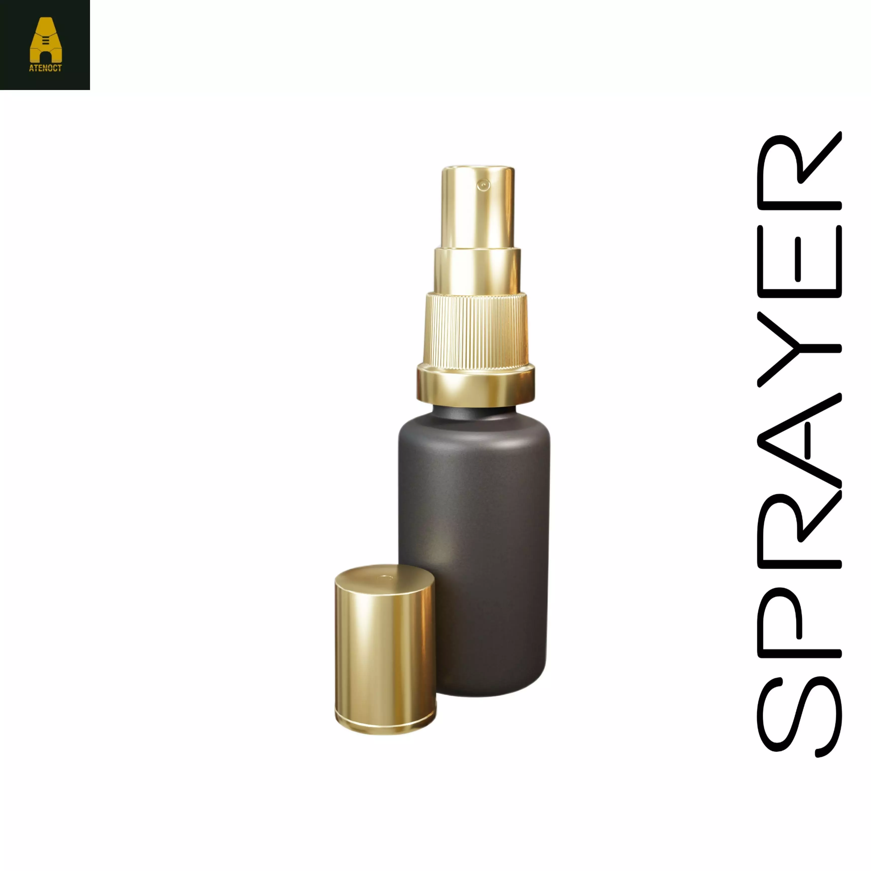 Mini spray 2 black Low-poly 3D model_0