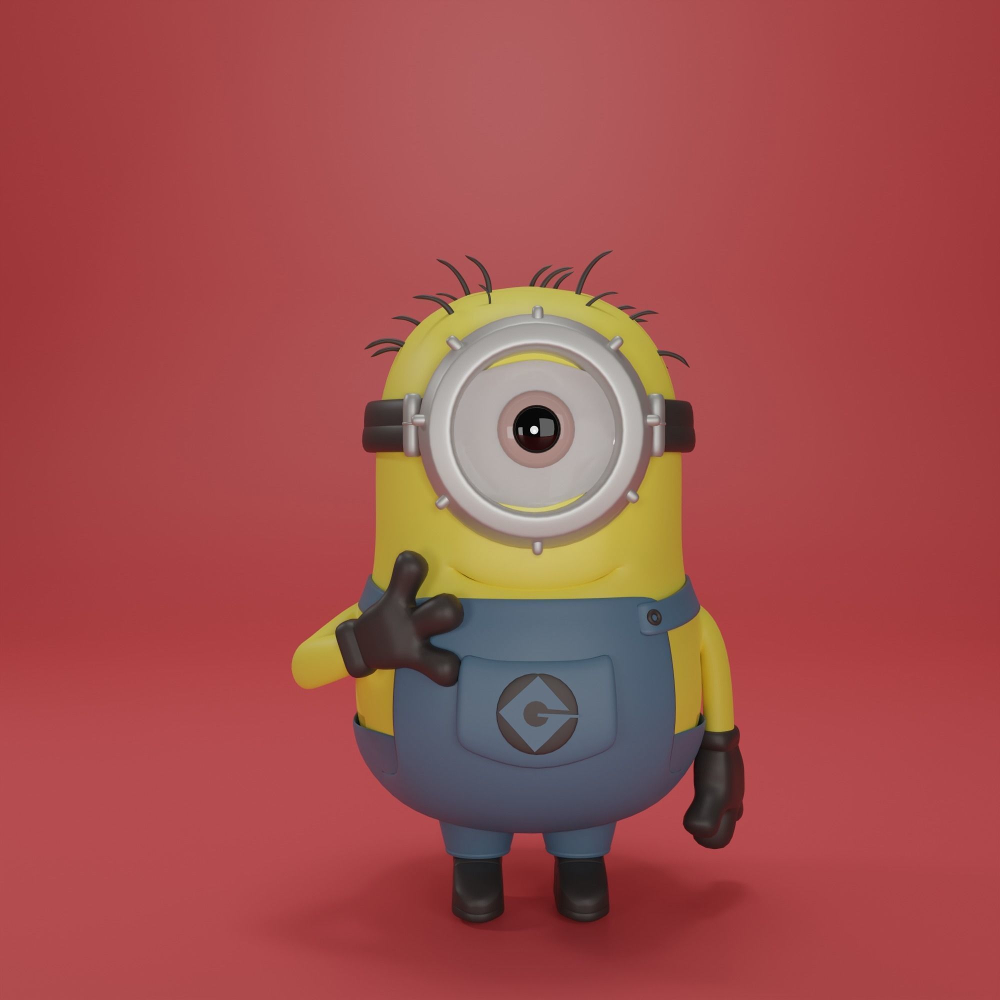 minion 3d model Low-poly 3D model_7