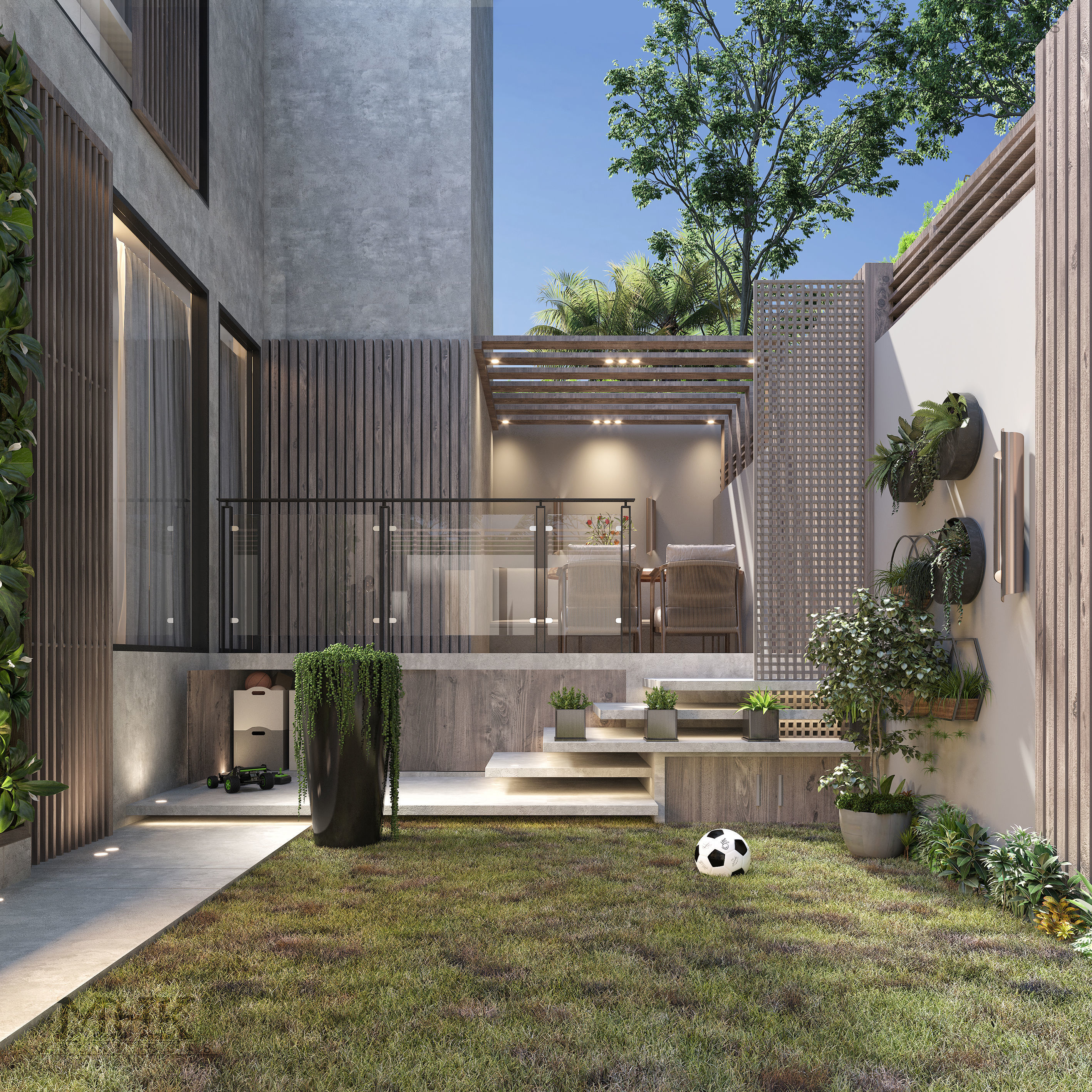 Cozy Landscape exterior scene 3D model 3D model_3