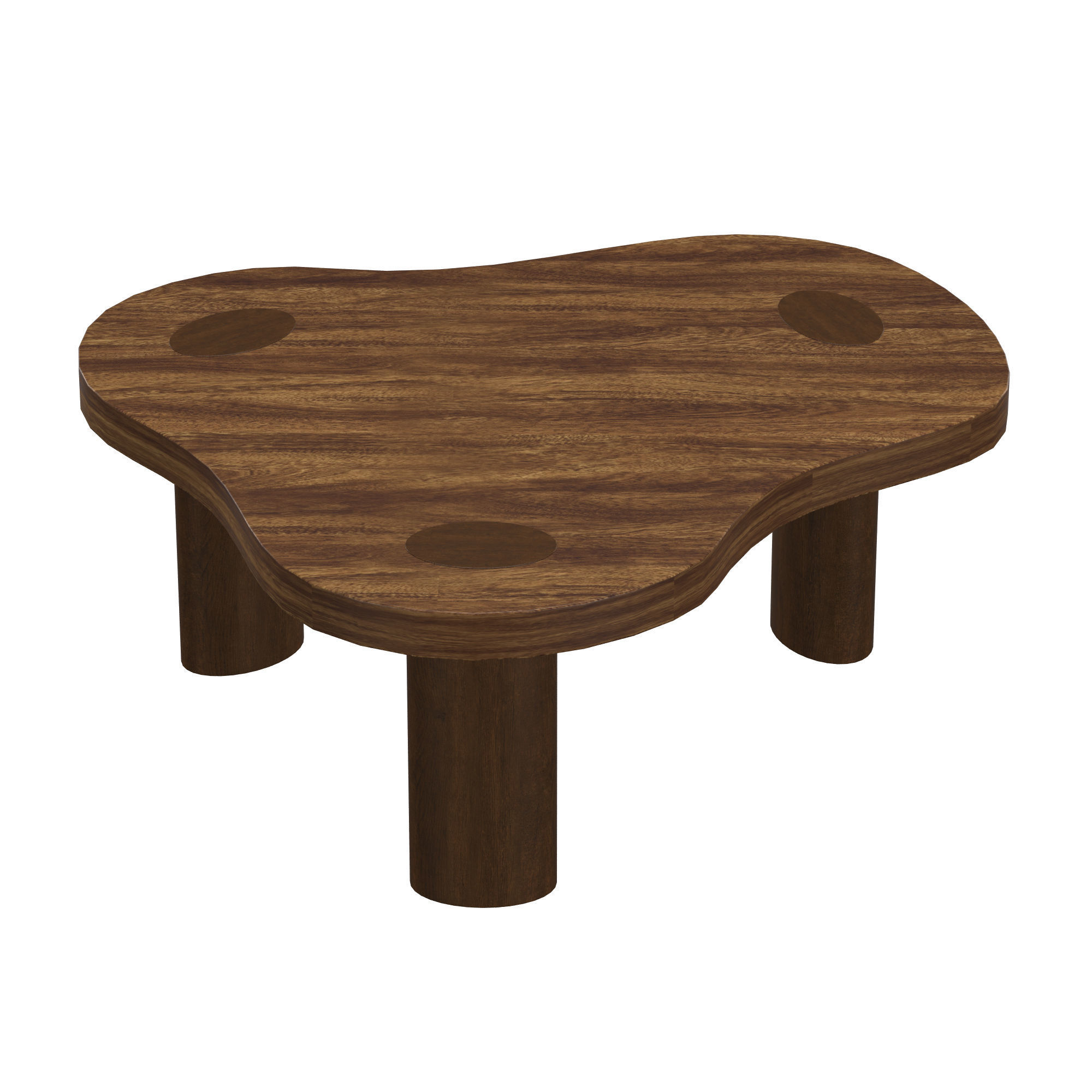 Walnut Mini Cloud Table 3D model_3