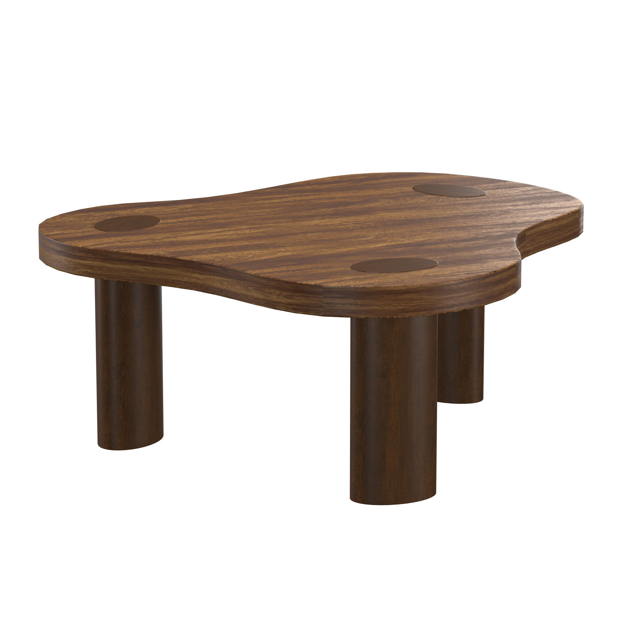 Walnut Mini Cloud Table 3D model_2