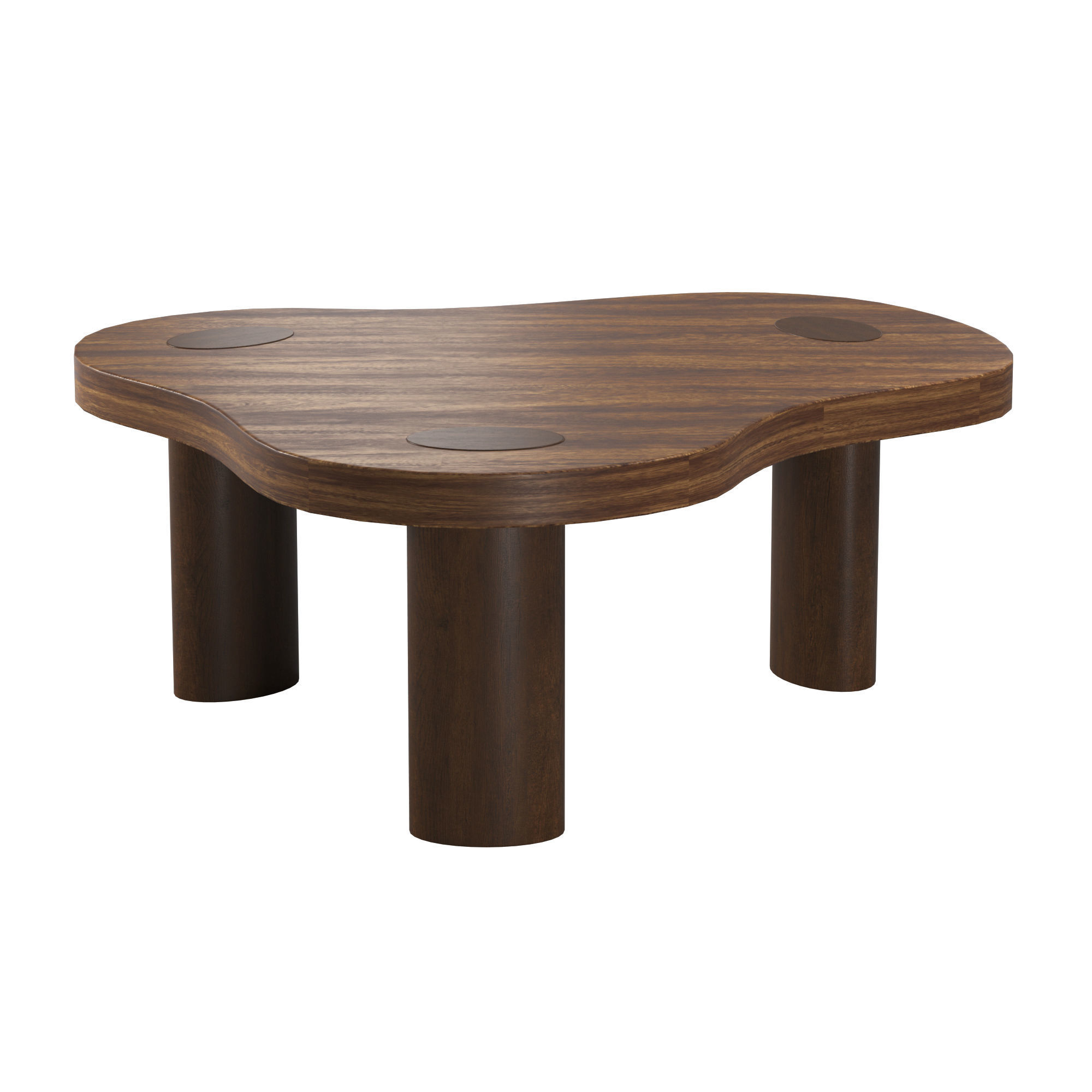 Walnut Mini Cloud Table 3D model_1