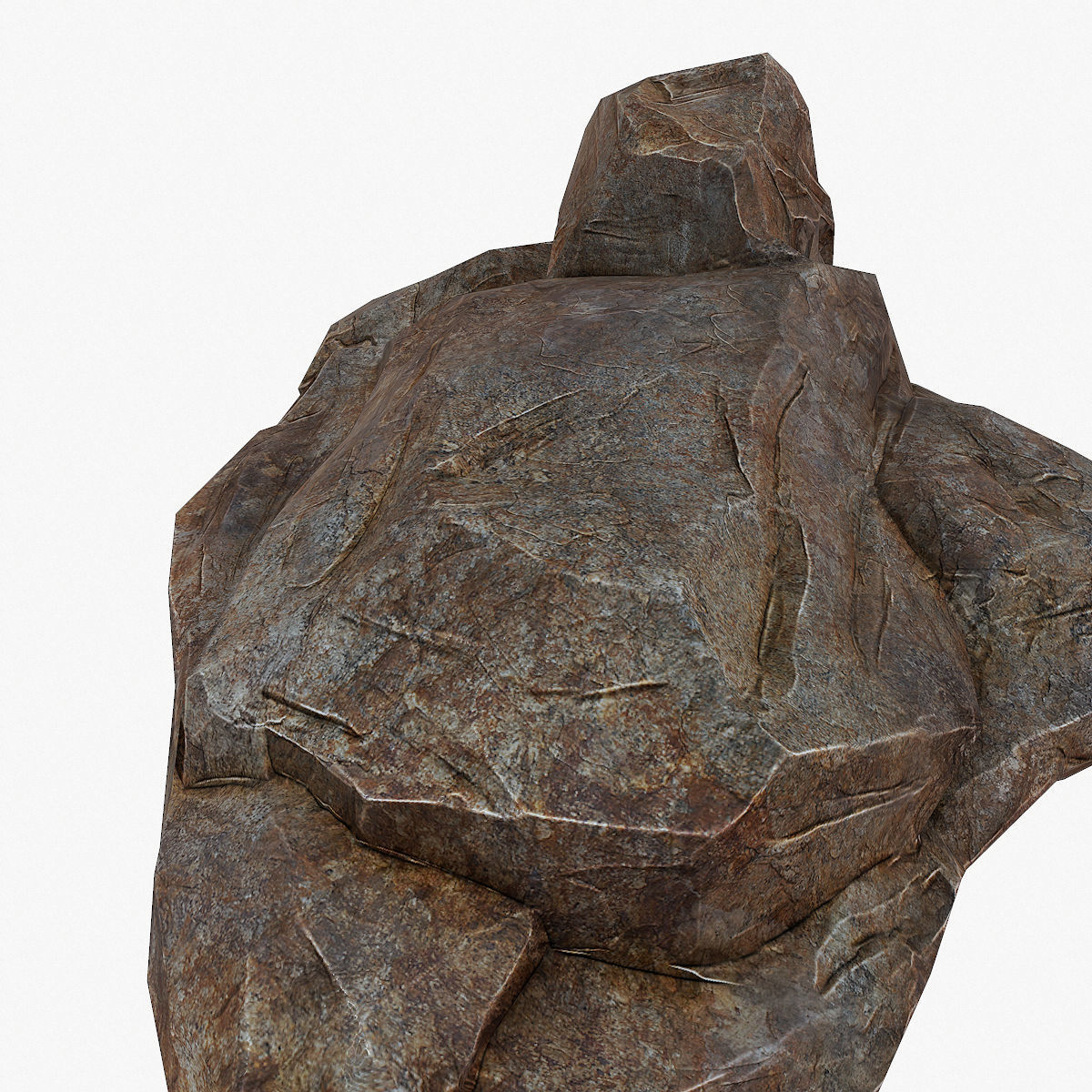Big Stone low poly Low-poly 3D model_2