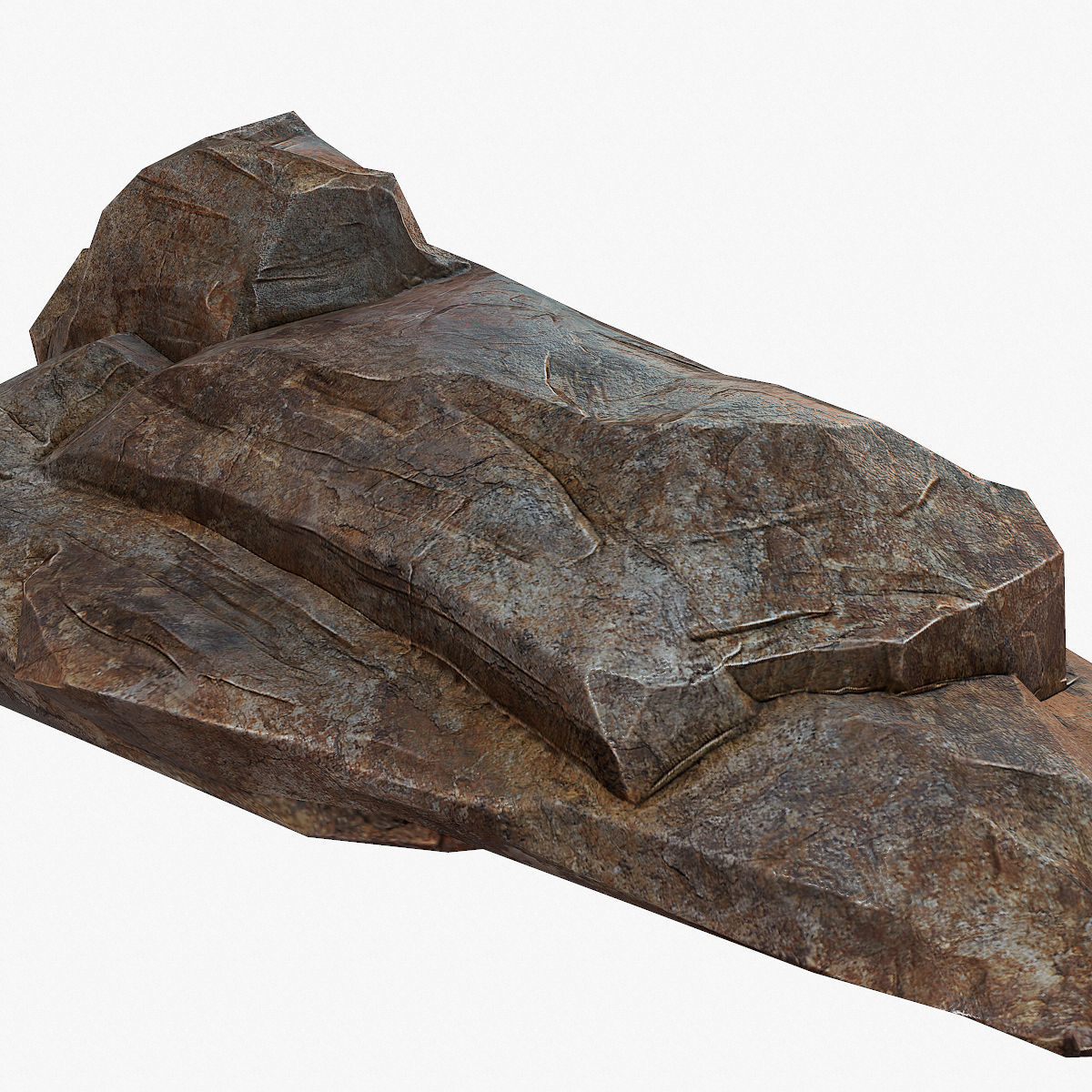 Big Stone low poly Low-poly 3D model_5